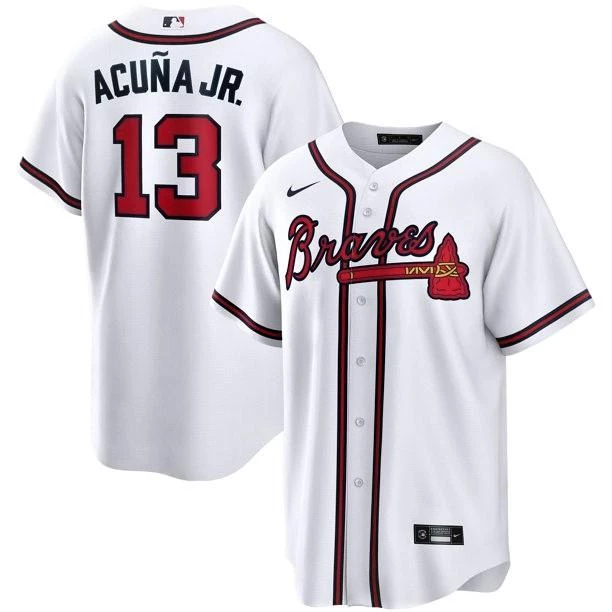 Fan Gear Nation Mens Atlanta Braves Ronald Acuna Cool Base Replica Jersey White