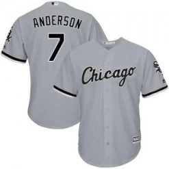 Fan Gear Nation Mens Chicago White Sox Tim Anderson Cool Base Replica Jersey Grey