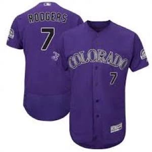 Fan Gear Nation Mens Colorado Rockies Brendan Rodgers Cool Base Replica Jersey Purple
