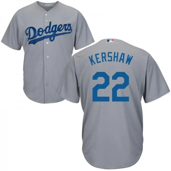 Fan Gear Nation Mens Los Angeles Dodgers Clayton Kershaw Cool Base Replica Jersey Grey 3 Fan Gear Nation Mens Los Angeles Dodgers Clayton Kershaw Cool Base Replica Jersey Grey