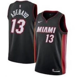 Fan Gear Nation Mens Miami Heat Bam Adebayo Icon Jersey Black