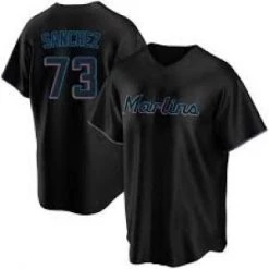 Fan Gear Nation Mens Miami Marlins Sixto Sanchez Cool Base Replica Jersey Black