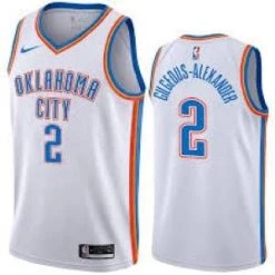 Fan Gear Nation Mens Oklahoma City Thunder Shai Gilgeous-Alexander Association Jersey White