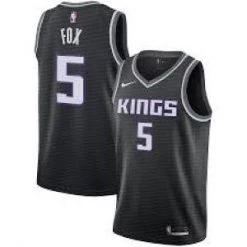 Fan Gear Nation Mens Sacramento Kings De'Aaron Fox Statement Jersey Black