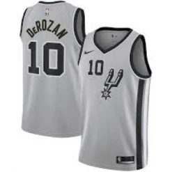Fan Gear Nation Mens San Antonio Spurs DeMar DeRozan Statement Jersey Gray