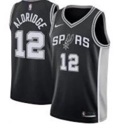 Fan Gear Nation Mens San Antonio Spurs LaMarcus Aldridge Icon Jersey Black