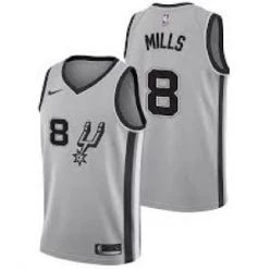 Fan Gear Nation Mens San Antonio Spurs Patty Mills Statement Jersey Gray