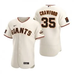 Fan Gear Nation Mens San Francisco Giants Brandon Crawford Cool Base Replica Jersey Cream