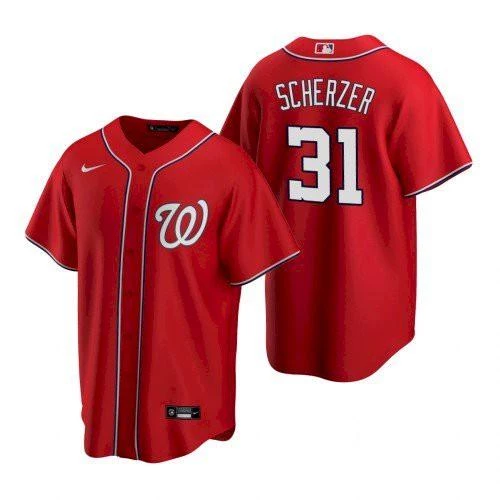 Fan Gear Nation Mens Washington Nationals Max Scherzer Cool Base Replica Jersey Red 3 Fan Gear Nation Mens Washington Nationals Max Scherzer Cool Base Replica Jersey Red