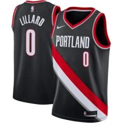 Fan Gear Nation Men's Portland Trail Blazers Damian Lilard Icon Edition Jersey Black