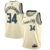 Fan Gear Nation Men's Milwaukee Bucks Giannis Antetokounmpo Cream City Icon Jersey