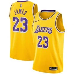 Fan Gear Nation Men's Los Angeles Lakers Lebron James Icon Edition Jersey Gold