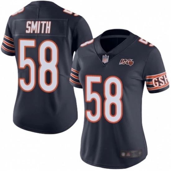 Fan Gear Nation Women's Chicago Bears Roquan Smith Navy Blue Team Color 100th Season Limited Football Jersey 3 Fan Gear Nation Women's Chicago Bears Roquan Smith Navy Blue Team Color 100th Season Limited Football Jersey