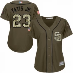 Fan Gear Nation Womens San Diego Padres Fernando Tatis Jr. Green Salute To Service Cool Base Jersey