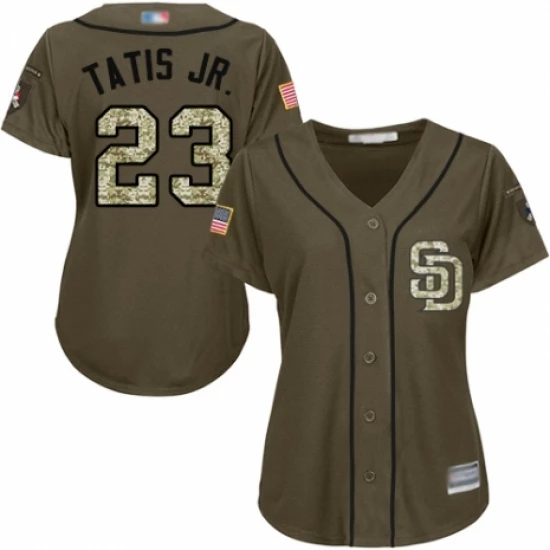 Fan Gear Nation Womens San Diego Padres Fernando Tatis Jr. Green Salute To Service Cool Base Jersey 3 Fan Gear Nation Womens San Diego Padres Fernando Tatis Jr. Green Salute To Service Cool Base Jersey
