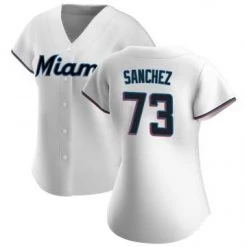 Fan Gear Nation Womens Miami Marlins Sixto Sanchez Cool Base Replica Jersey White