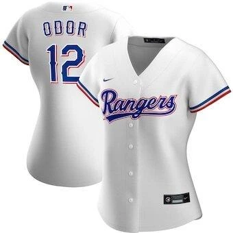 Fan Gear Nation Womens Texas Rangers Rougned Odor Cool Base Replica Jersey White