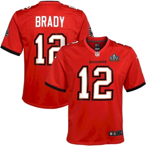 Fan Gear Nation Youth Tampa Bay Buccaneers Tom Brady Super Bowl LV Game Vapor Jersey Red 3 Fan Gear Nation Youth Tampa Bay Buccaneers Tom Brady Super Bowl LV Game Vapor Jersey Red