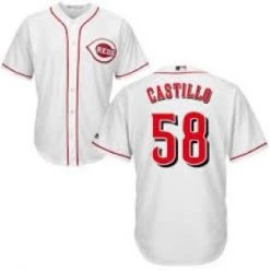 Fan Gear Nation Youth Cincinnati Reds Luis Castillo Cool Base Replica Jersey White