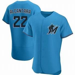 Fan Gear Nation Youth Miami Marlins Sandy Alcantara Cool Base Replica Jersey Teal