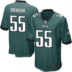 Fan Gear Nation Men's Philadelphia Eagles Brandon Graham Game Jersey Midnight Green