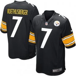 Fan Gear Nation Men's Pittsburgh Steelers Ben Roethlisberger Game Jersey Black