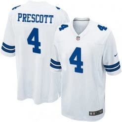 Fan Gear Nation Men's Dallas Cowboys Dak Prescott Game Jersey White
