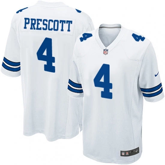 Fan Gear Nation Men's Dallas Cowboys Dak Prescott Game Jersey White 3 Fan Gear Nation Men's Dallas Cowboys Dak Prescott Game Jersey White