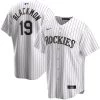 Fan Gear Nation Mens Colorado Rockies Charlie Blackmon Cool Base Replica Jersey White