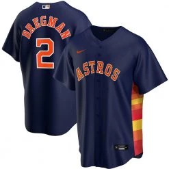 Fan Gear Nation Mens Houston Astros Alex Bregman Cool Base Replica Jersey Navy