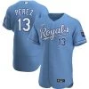 Fan Gear Nation Mens Kansas City Royals Salvador Perez Cool Base Replica Jersey Light Blue