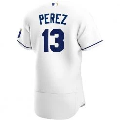 Fan Gear Nation Mens Kansas City Royals Salvador Perez Cool Base Replica Jersey White