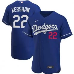 Fan Gear Nation Mens Los Angeles Dodgers Clayton Kershaw Cool Base Replica Jersey Royal Blue