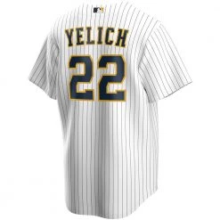 Fan Gear Nation Mens Milwaukee Brewers Christian Yelich Cool Base Replica Jersey White