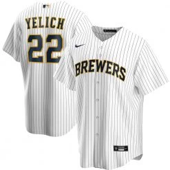 Fan Gear Nation Mens Milwaukee Brewers Christian Yelich Cool Base Replica Jersey White