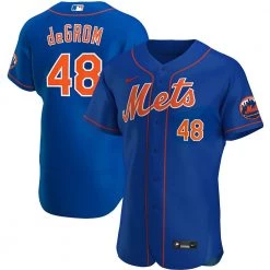Fan Gear Nation Mens New York Mets Jacob DeGrom Cool Base Replica Jersey Blue