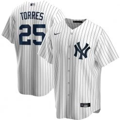Fan Gear Nation Mens New York Yankees Gleyber Torres Cool Base Replica Jersey White