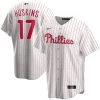Fan Gear Nation Mens Philadelphia Phillies Rhys Hoskins, Cool Base Replica Jersey White