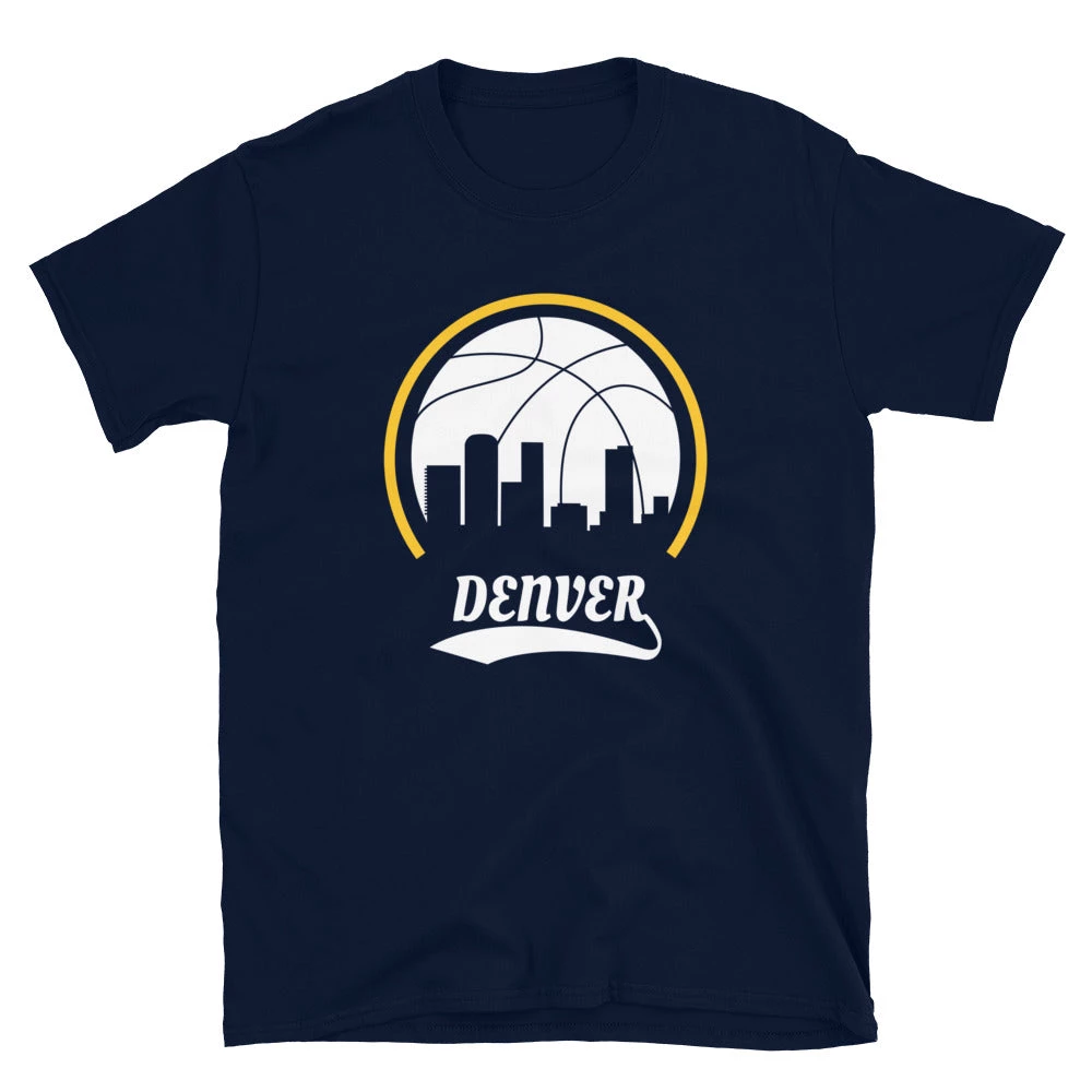 Fan Gear Nation Unisex Denver Nuggets Basketball Short Sleeve Tee Shirt 3 Fan Gear Nation Unisex Denver Nuggets Basketball Short Sleeve Tee Shirt