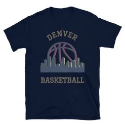 Fan Gear Nation Denver Nuggets Basketball Short Sleeve Tee Shirt Unisex Cotton