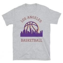 Fan Gear Nation Los Angeles Lakers Basketball Short Sleeve Tee Shirt Unisex Cotton