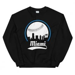 Fan Gear Nation Unisex Miami Marlins Baseball Crewneck Sweatshirt