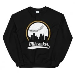 Fan Gear Nation Unisex Milwaukee Brewers Baseball Crewneck Sweatshirt