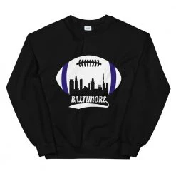 Fan Gear Nation Unisex Baltimore Ravens Football Crew Neck Sweatshirt