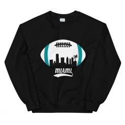 Fan Gear Nation Unisex Miami Dolphins Football Crew Neck Sweatshirt