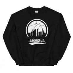 Fan Gear Nation Unisex Brooklyn Nets Basketball Crew Neck Sweatshirt