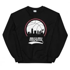 Fan Gear Nation Unisex Miami Heat Basketball Crew Neck Sweatshirt