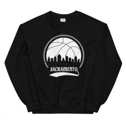 Fan Gear Nation Unisex Sacramento Kings Basketball Crew Neck Sweatshirt