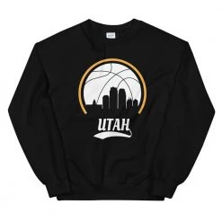 Fan Gear Nation Unisex Utah Jazz Basketball Crew Neck Sweatshirt