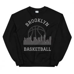 Fan Gear Nation Brooklyn Nets Basketball Crew Neck Sweatshirt Unisex Cotton/Polyester
